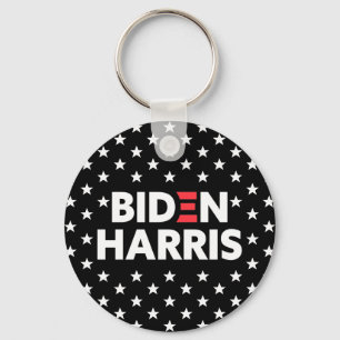 Chaveiro Biden / Harris White Stars Padrão Black