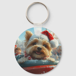 Chaveiro Biewer Terrier Cachorro Montanha-russa Natal