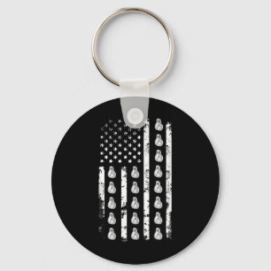 Chaveiro Bifes Da Bandeira Americana Comida EUA Patriotismo