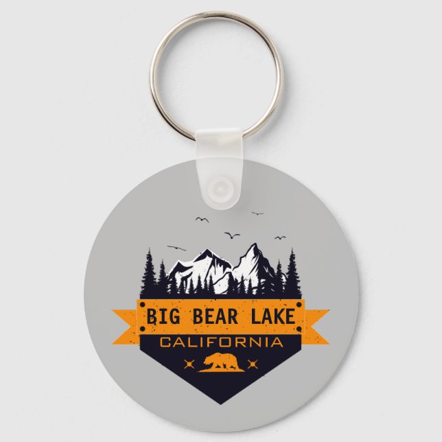 Chaveiro Big Bear Lake California - Nome Personalizado (Frente)