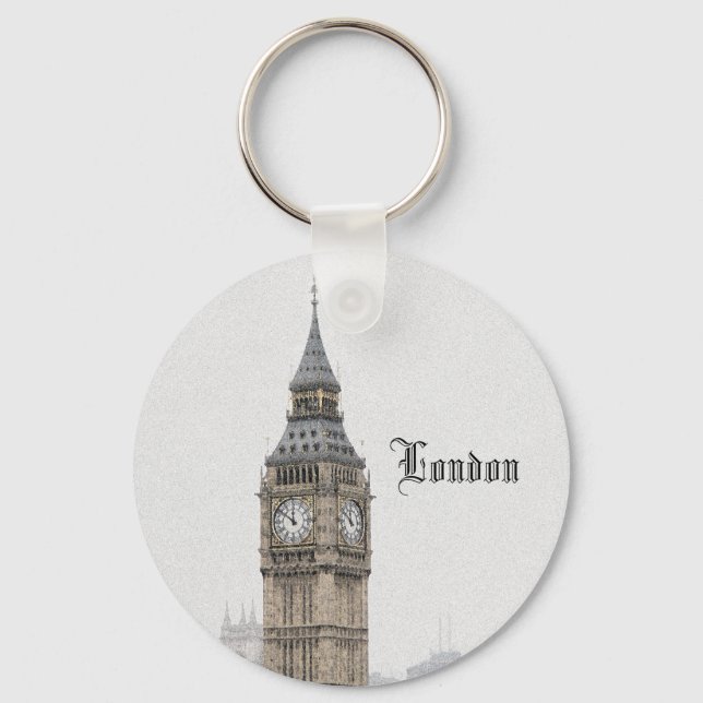 Chaveiro Big Ben London (Watercolor) (Frente)