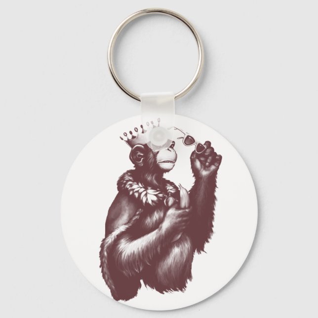 Chaveiro Big Chimpin' (Monocromo) (Frente)