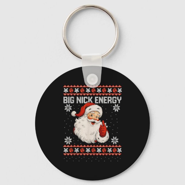 Chaveiro Big Nick Energy Santa Xmas Ugly Christmas Sweater  (Frente)