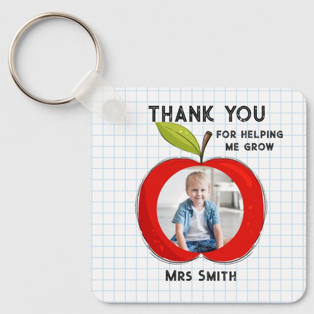 Chaveiro Big RED apple it takes a big heart photo card (Frente)