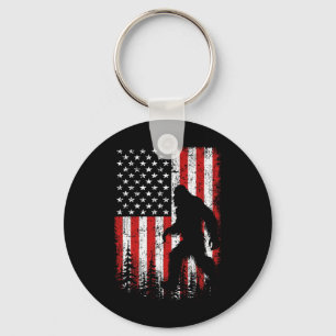 Chaveiro Bigfoot 4 de Julho Bandeira Americana Patriótica V