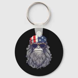 Chaveiro Bigfoot 4 De Julho Bandeira Americana Usa Patrióti