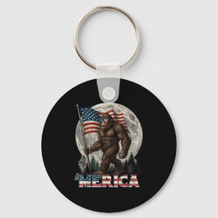 Chaveiro Bigfoot American Flag Funny 4 De Julho Men Rock S