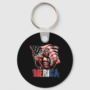 Chaveiro Bigfoot Merica Rock Bandeira Americana Patriótica