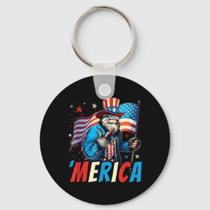 Chaveiro Bigfoot Merica Rock Bandeira Americana Sasquatch 4