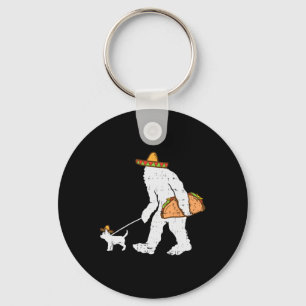 Chaveiro Bigfoot Sasquatch Taco Chihuahua Funny Cinco De Mã