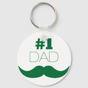 Chaveiro Bigode do verde do pai #1 - número um