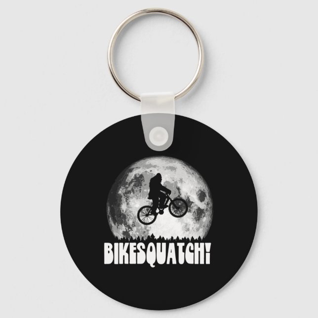 Chaveiro Bikesquatch! Mountain Biking Pé Grande Lua Cheia T (Frente)