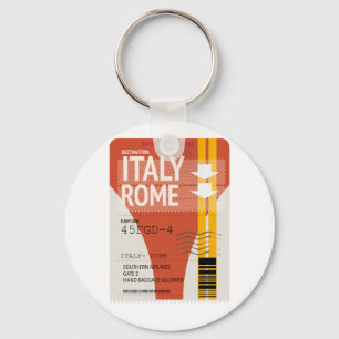 Chaveiro bilhete de férias Itália Roma