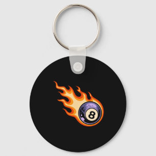 Chaveiro Bilhetes de Piscina de Bola 8 Flaming