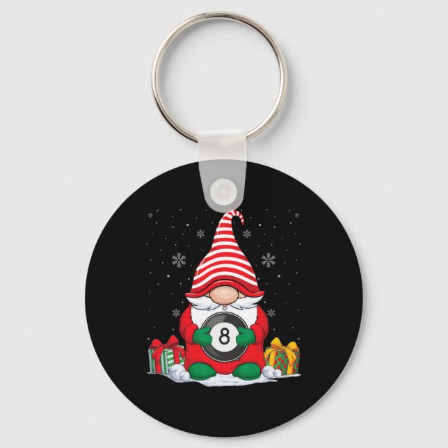 Chaveiro Billiard Ball Christmas Gnomos Cute Billiard Ball (Frente)
