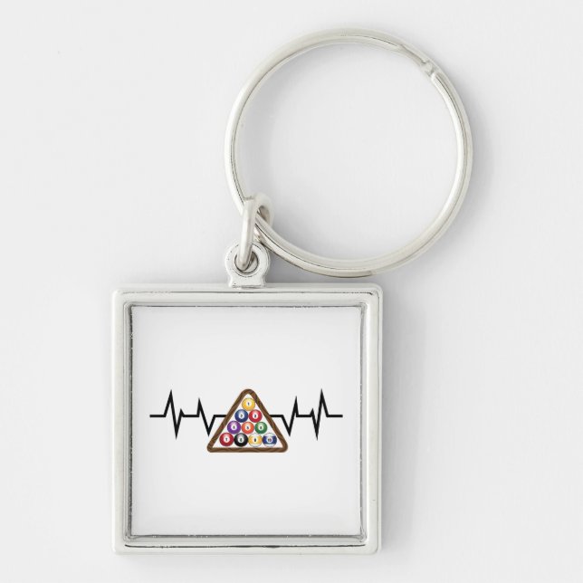 Chaveiro Billiard Ball Rack Heartbeat (Frente)