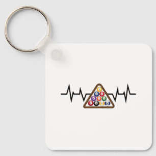 Chaveiro Billiard Ball Rack Heartbeat