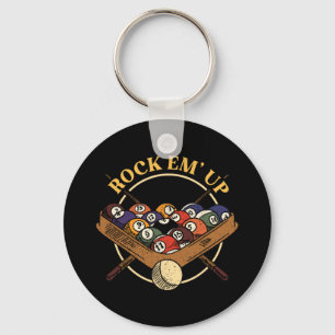 Chaveiro Billiard Ball Rack Stick Cue Billiard Player Snoo