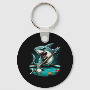 Chaveiro Billiard do jogador de Piscina Engraçado do Tubarã