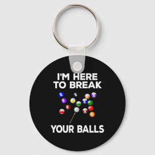 Chaveiro Billiard Funny Piscina Player Estou Aqui Para Queb