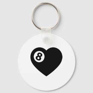 Chaveiro Billiard Heart Piscina Player Poll Bal