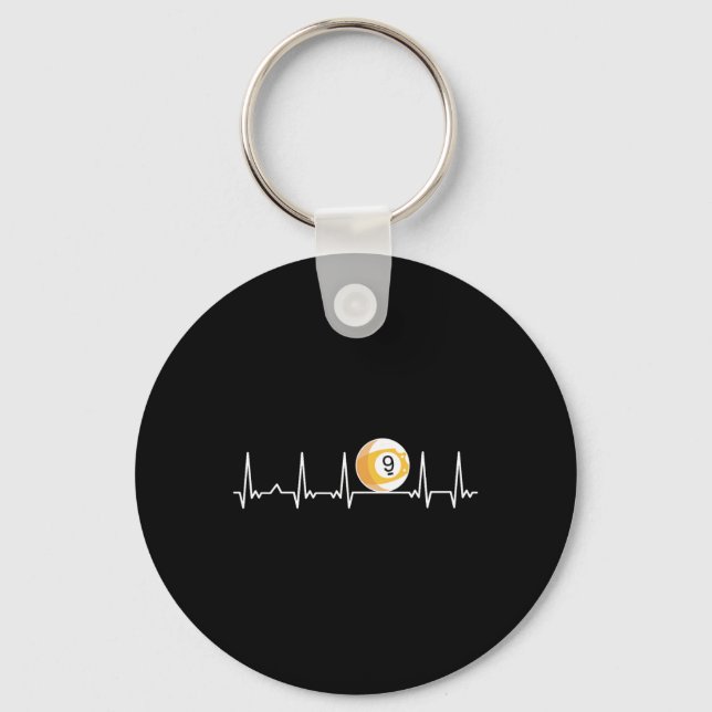 Chaveiro Billiard Heartbeat Piscina Chalk Billiard Pla (Frente)