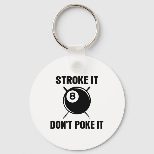 Chaveiro Billiard Piscina Snooker Player Engraçado Não (Frente)