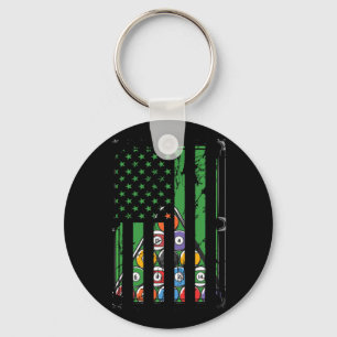 Chaveiro Billiard Rack Usa American Flag Billiards Player S