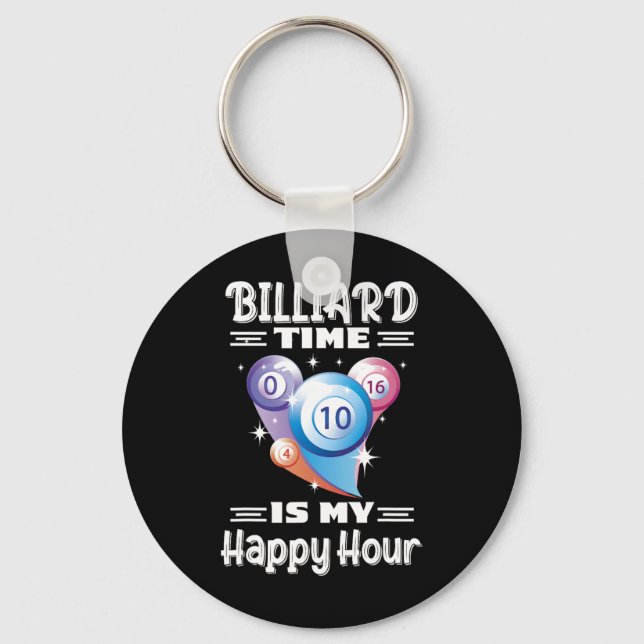 Chaveiro Billiard Time Happy Hour Com Billiard (Frente)