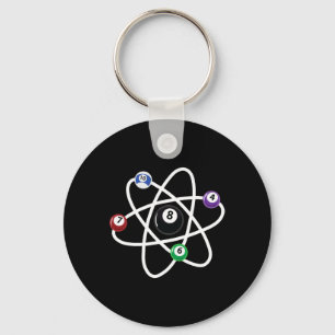 Chaveiro Billiards Atom Science Camisa Piscinas de 8 bolas