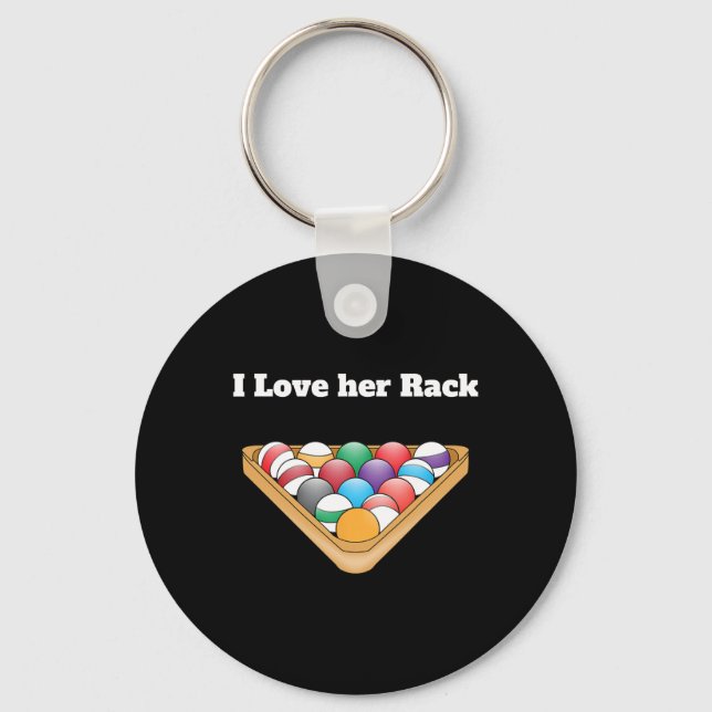 Chaveiro Billiards Engraçados Correspondendo Casais Present (Frente)