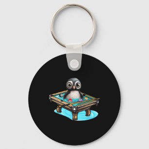 Chaveiro Billiards Penguin Hustler Piscina Snooker Jogando