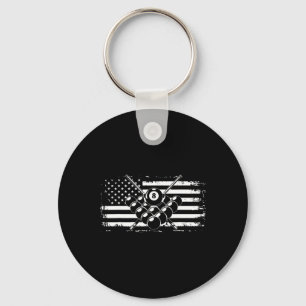 Chaveiro Billiards Piscina Billiards American Flag Gift