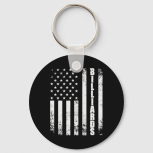 Chaveiro Billiards Snooker American Flag Usa Games Esporte