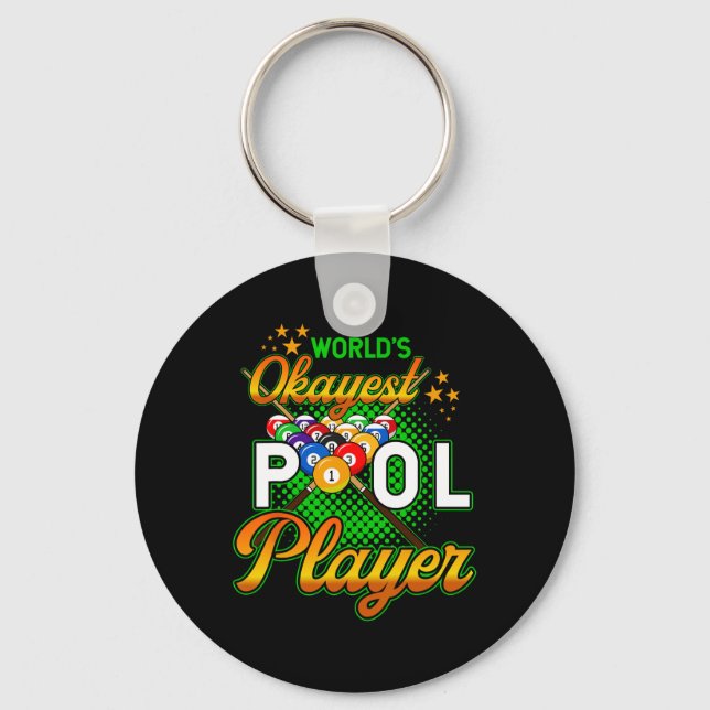 Chaveiro Billiards Worlds Okayest Piscina Player 1 (Frente)
