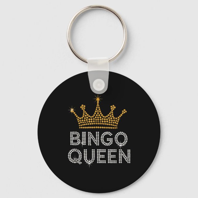 Chaveiro Bingo Queen Bingo Player Game Party Funny Women Gi (Frente)