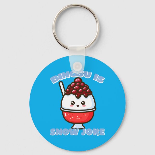 Chaveiro Bingsu É Piada de Neve Brincadeira Divertida Com S (Frente)
