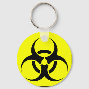 Chaveiro Bio perigo ou amarelo de advertência do símbolo