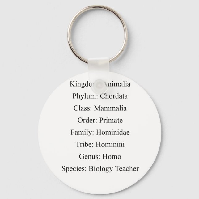 Chaveiro Biological Classification - Biology Teacher (Frente)