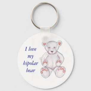 Chaveiro bipolar do urso - personalizado