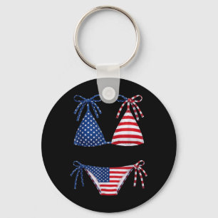 Chaveiro Biquíni de Verão Bandeira Americana Traje de Banho
