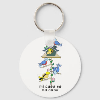 Chaveiro Bird Houses My House is Your House - Spanish