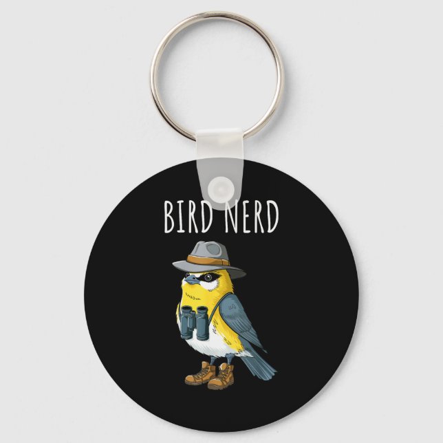 Chaveiro Bird Nerd Funny Bird Watching Birding Bird Lover W (Frente)