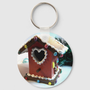 Chaveiro Birdhouse do pão-de-espécie