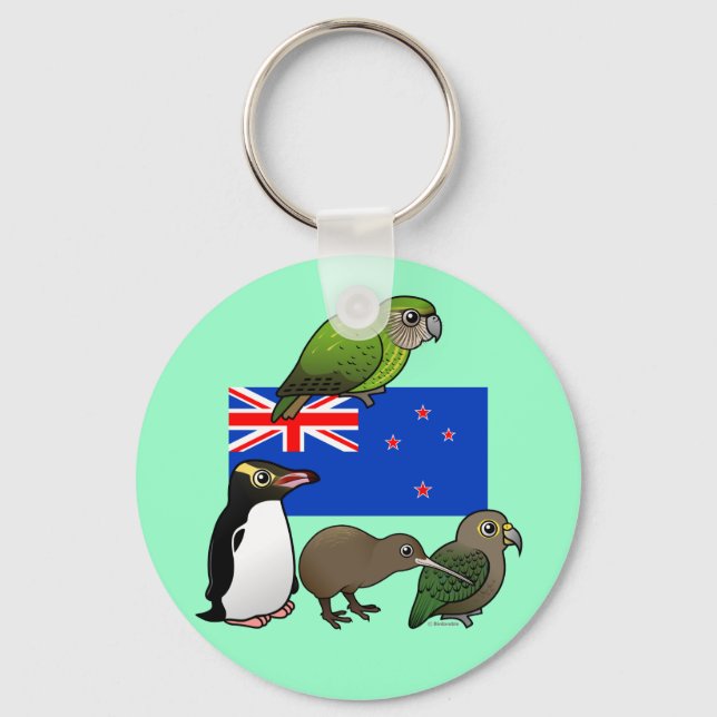 Chaveiro Birdorables na Nova Zelândia (Frente)