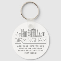 Birmingham Stylized Skyline | Slogan Personalizado
