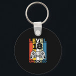 Chaveiro Birthday 18th Level Unlocked 18 Gaming Vintage<br><div class="desc">Birthday 18th Level Unlocked 18 Gaming Vintage</div>