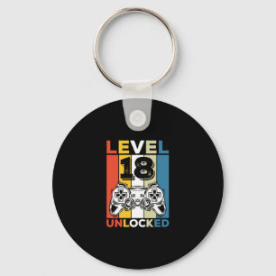 Chaveiro Birthday 18th Level Unlocked 18 Gaming Vintage