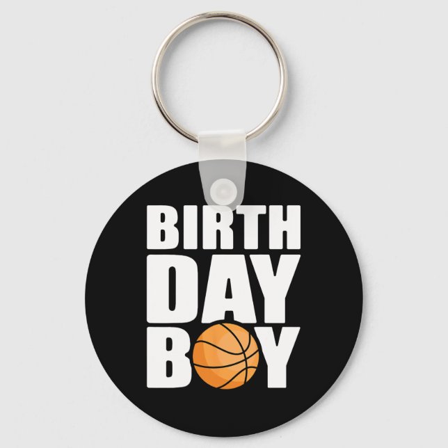 Chaveiro Birthday Boy Bysketbyll Partido do Tema Futuro Bys (Frente)