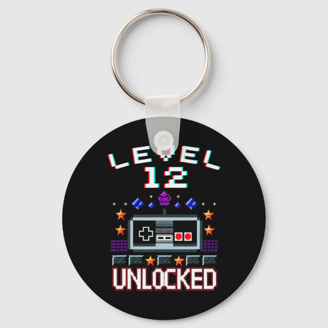 Chaveiro Birthday Boy Level 12 Desbloqueou Jogo Engraçado G (Frente)
